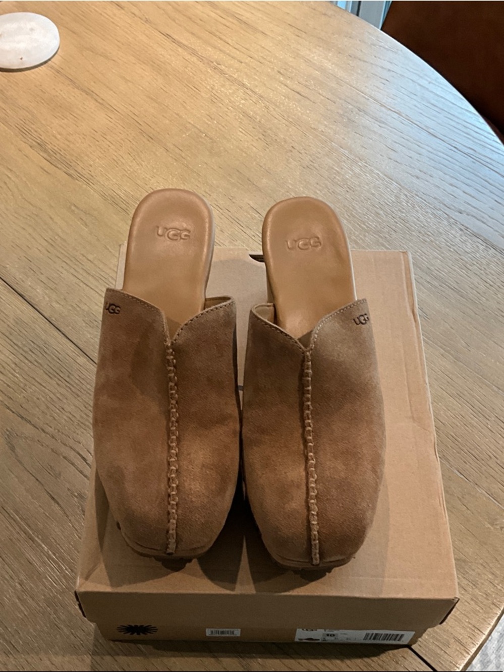 UGG Tan Suede Slide Mules